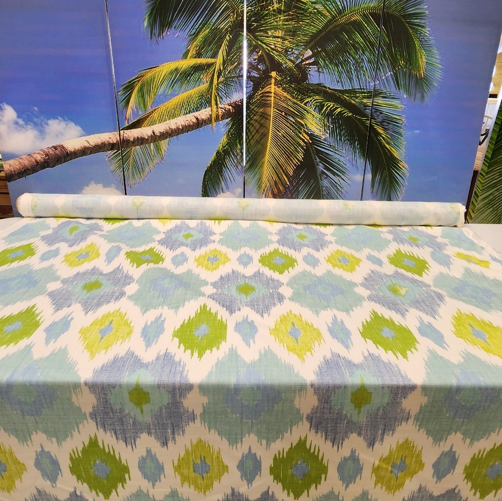 Upholstery material.  Indoor or Outdoor. Beautiful and very durable.